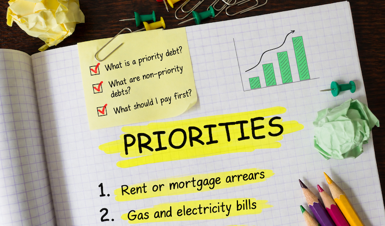 priority and non-priority debts
